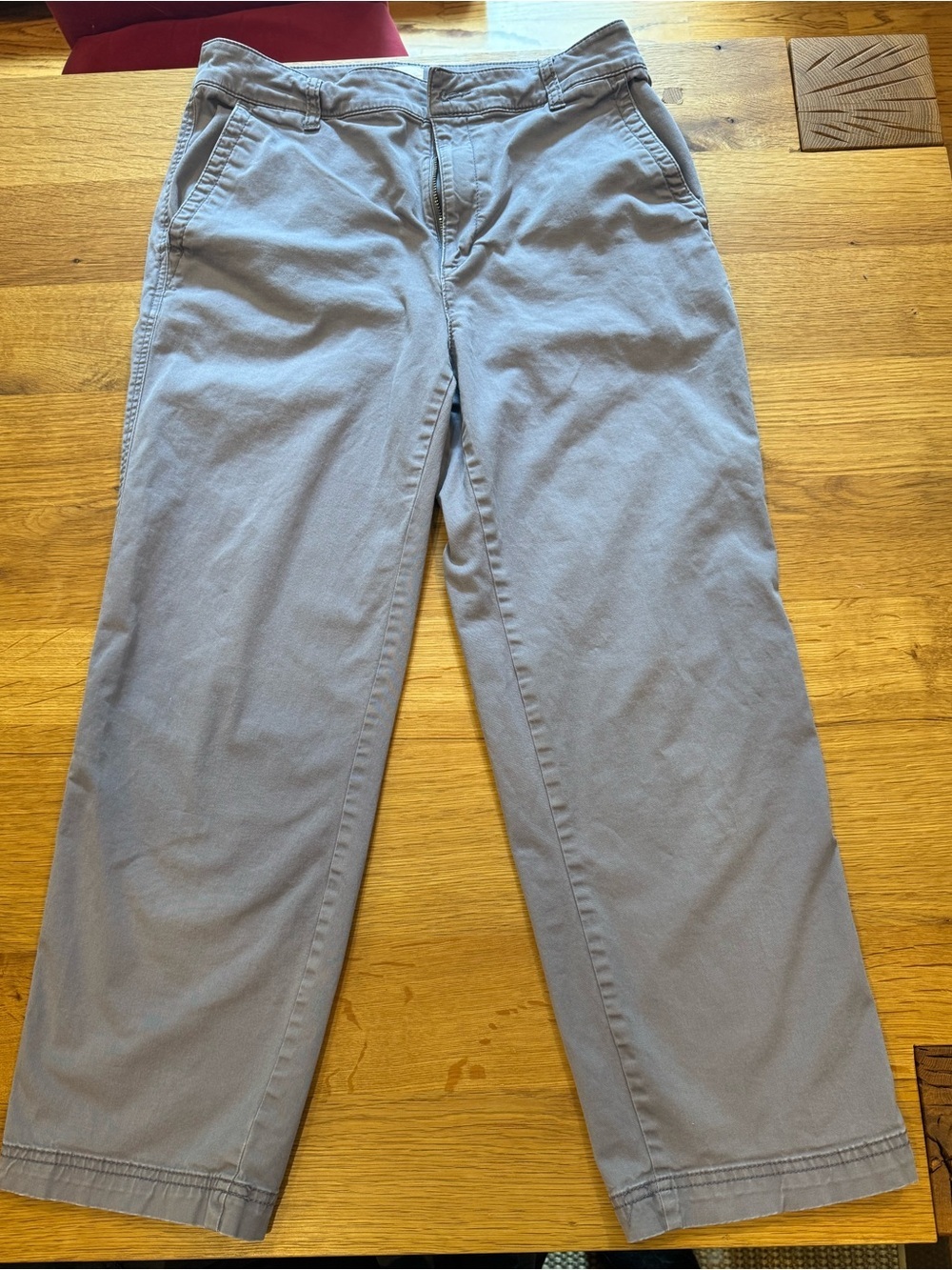 Gap Girlfriend Khaki Pants Womens 10 Lilac Purple Relaxed Straight Leg Chino